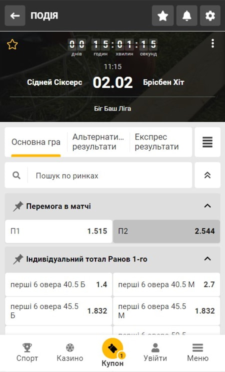 Ставка на крикет в Мелбет