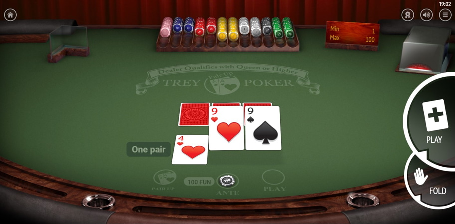 Грати безкоштовно у трьохкартковий покер