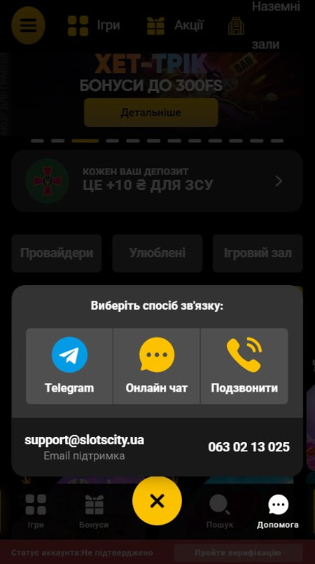 Компетентна служба підтримки казино онлайн