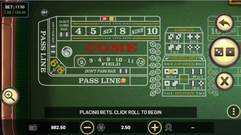 Як кинути гральний кубик у крепс онлайн: craps правила
