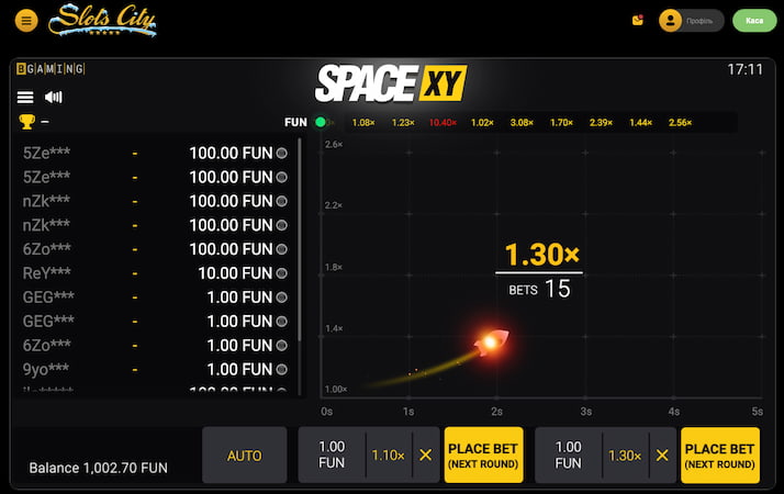 Гра Space XY в казино Slot City