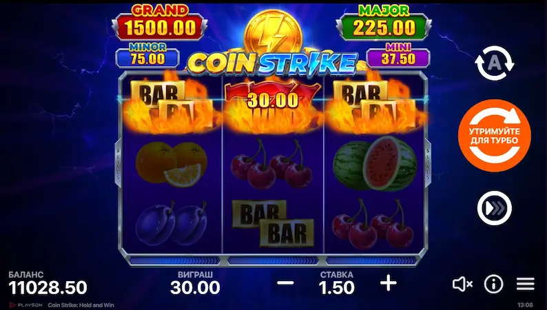 Слот із великим лімітом Coin Strike: Hold and Win