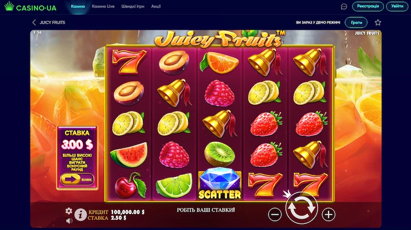Слот Juicy Fruits в Casino UA