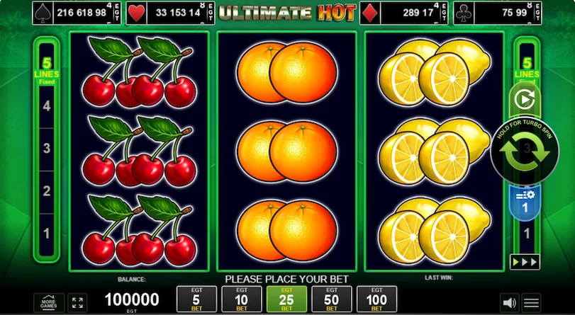 Фруктовий автомат казино Ultimate Hot