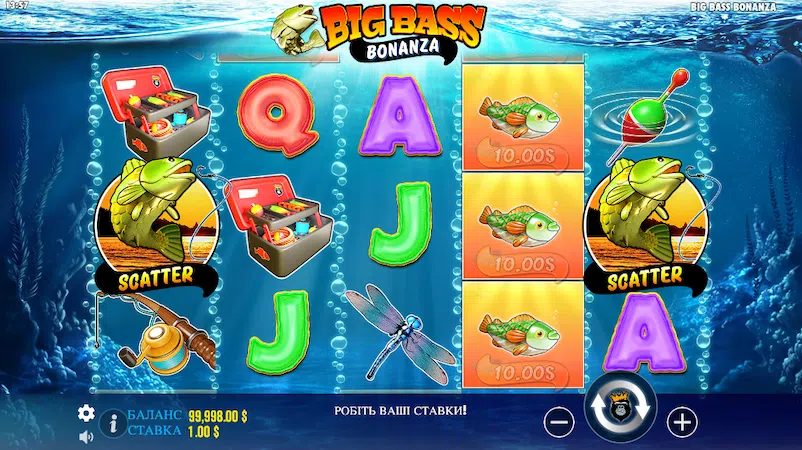 Слот Big Bass Bonanza в казино Фьорст