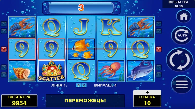 Автомат Blue Dolphin на мобильном