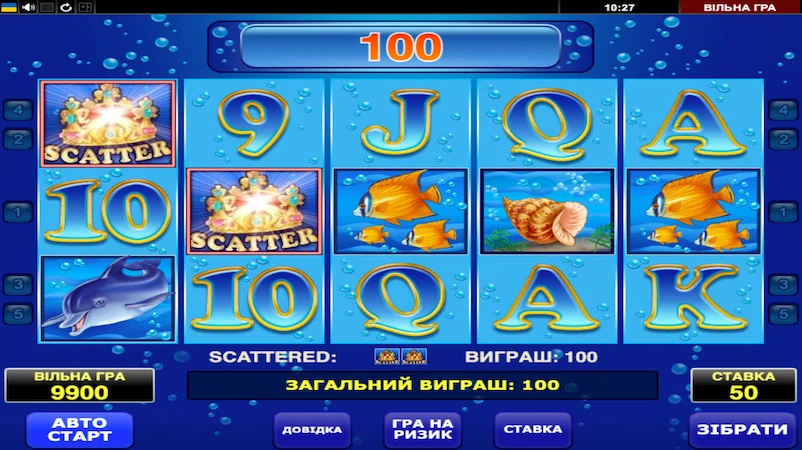 Слот Blue Dolphin в казино Вбет