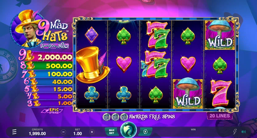 Автомат 9 Mad Hats від Triple Edge Studios