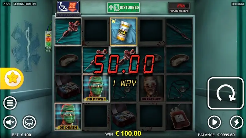 Игровое поле слота Disturbed