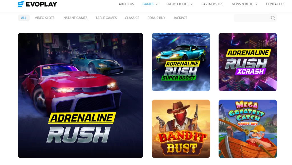 Evoplay slots та інші ігри від провайдера
