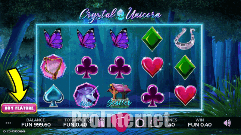 Купить бесплатные вращения Crystal Unicorn