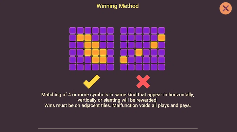 Выигрышные линии в слоте Gemstone Rush