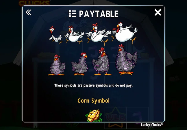 Символы кур в слоте Lucky Clucks