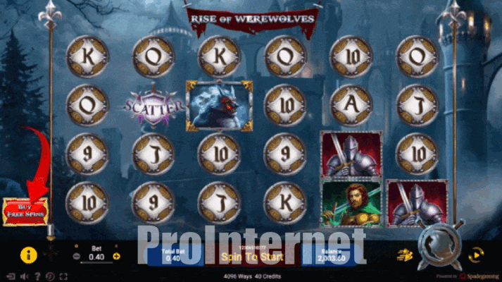 Покупка фриспинов в слоте Rise of Werewolves в слоте Rise of Werewolves