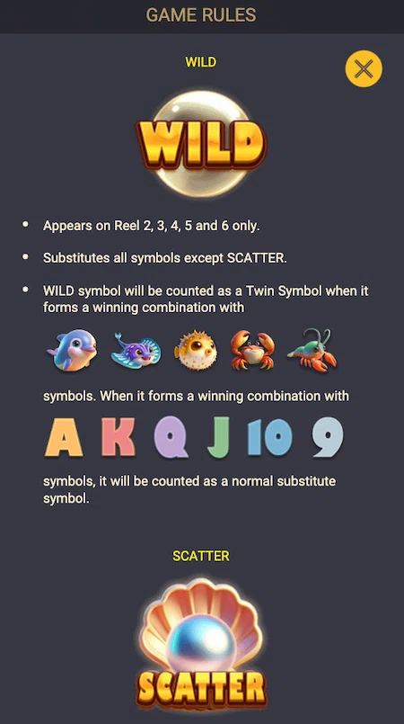 Символы в игре Lucky Twin Sea
