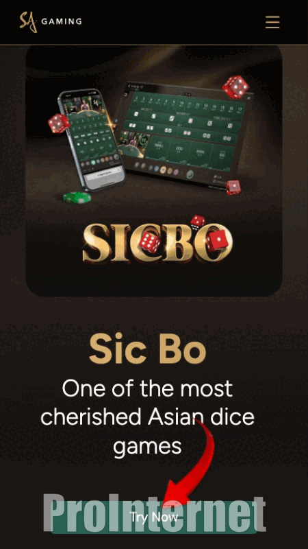 Демогра Sic Bo от SA Gaming