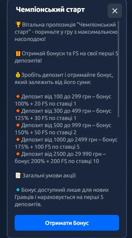 welcome bonus championclub