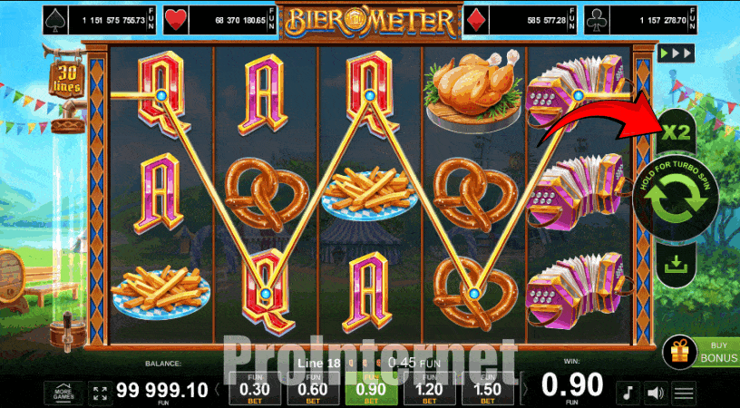 Риск игра в слоте Bier O'Meter