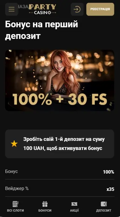 Бонусы Party Casino для новых игроков