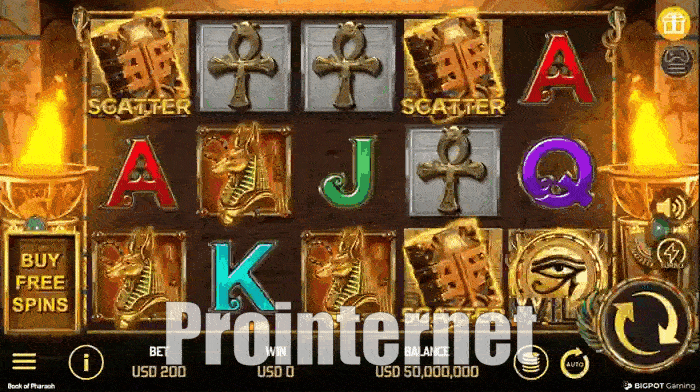 Покупка фриспинов в Book of Pharaoh 