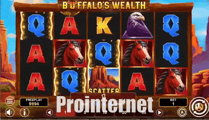 Игровой процесс в слоте Buffalos Wealth