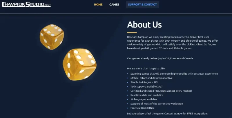 Champion Studio обзор провайдера