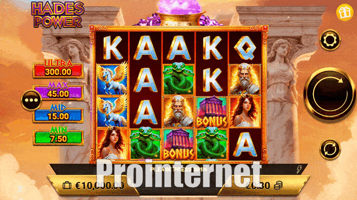 Бонусные символы в игре Hades Power