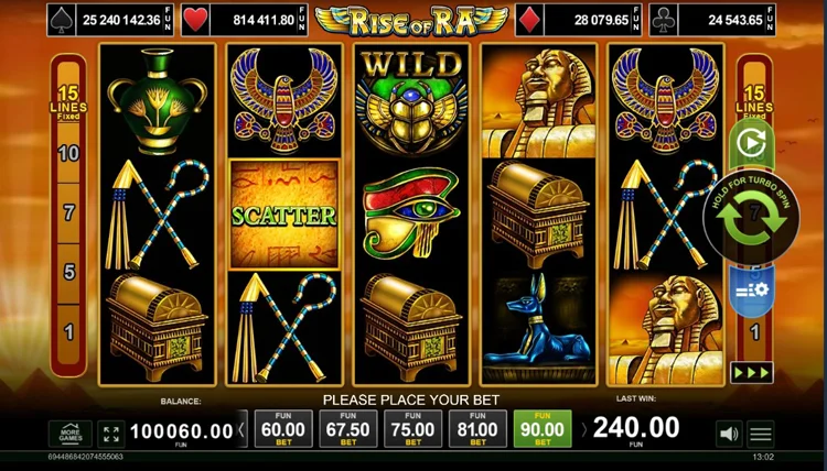 Популярний слот Rise of Ra