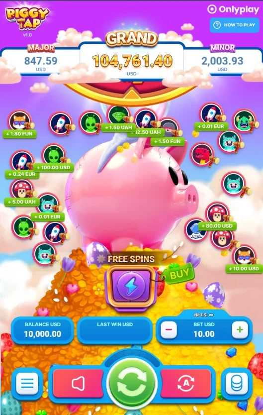 Игровой автомат Piggy Tap