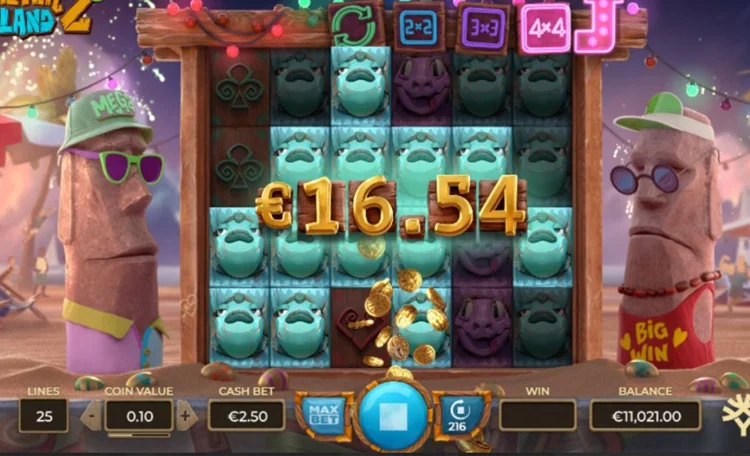 Выигрыш в слоте Easter Island