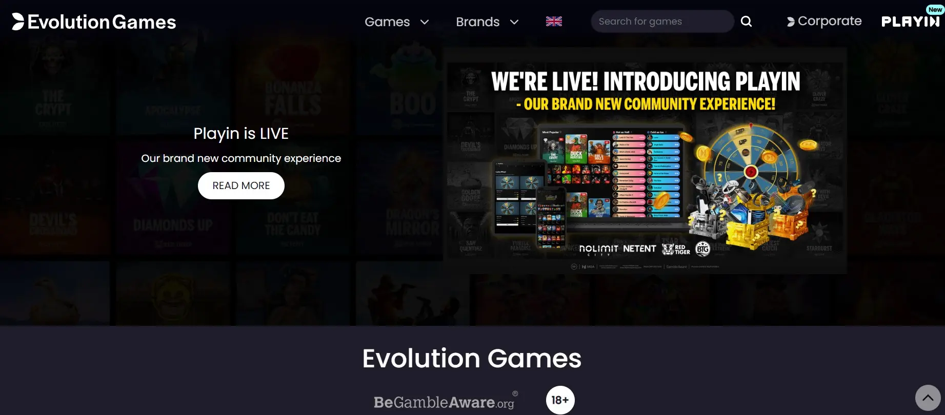 Играть в Evolution Gaming