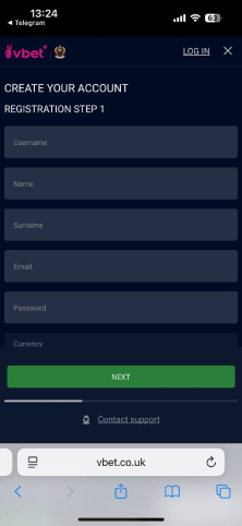 регистрация аккаунта