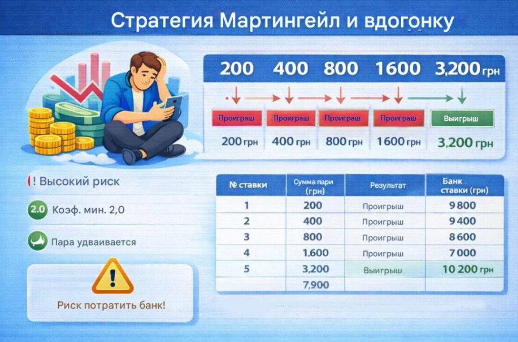 Стратегия Мартингейла и догон