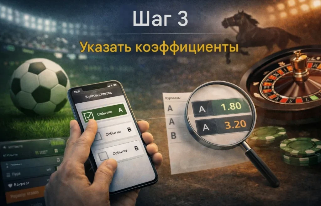 Шаг 3. Указать коэффициенты