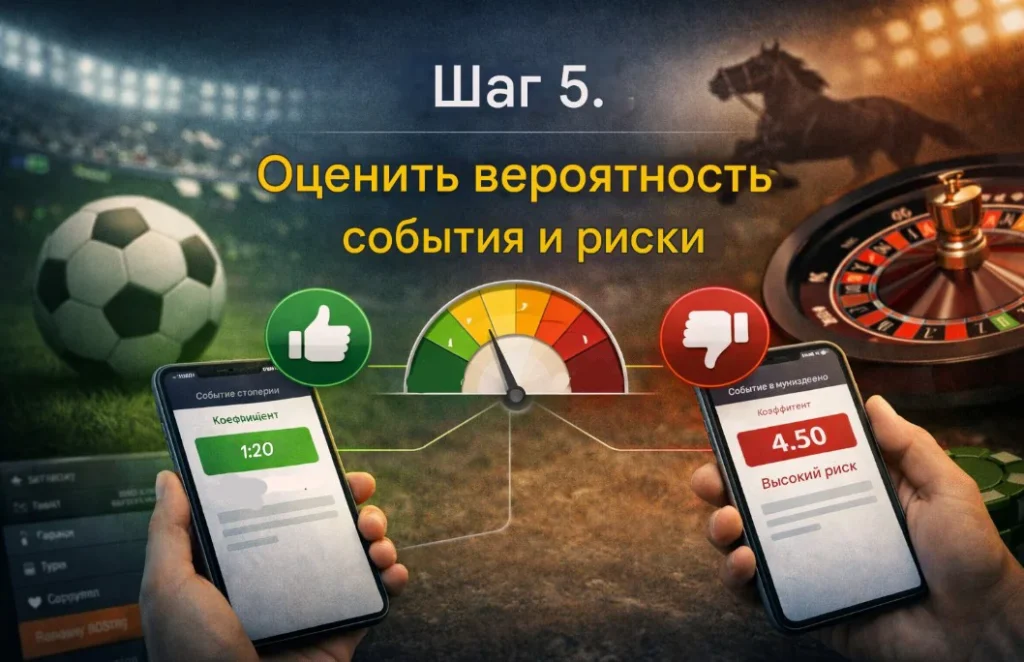 Шаг 5. Оценить вероятность события и риски