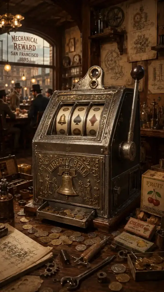 Старый игровой аппарат Liberty Bell