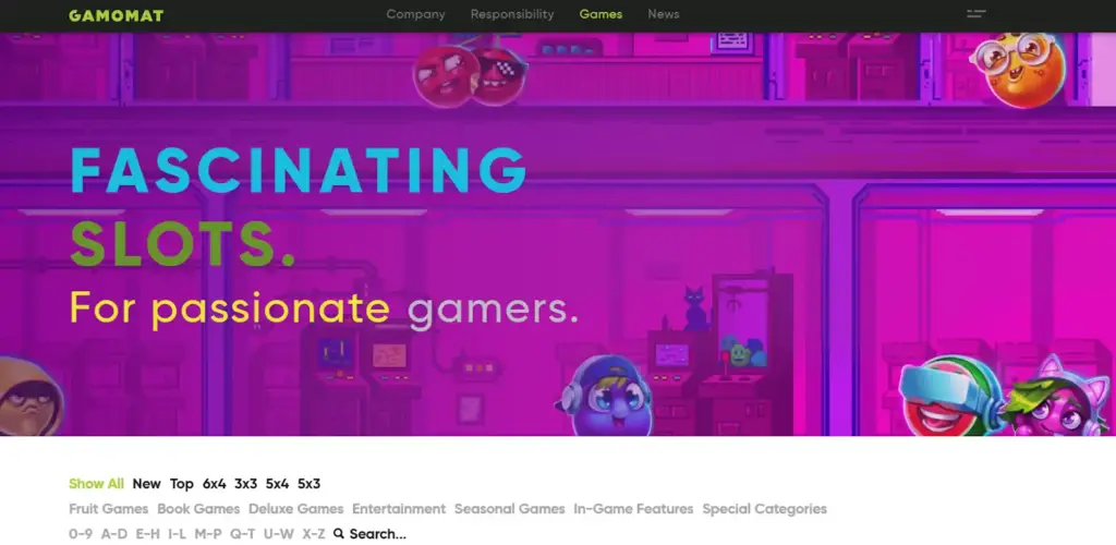 Каталог слотів Gamomat для гравців