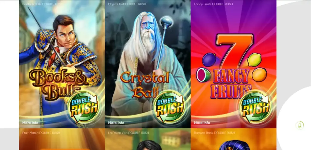 Ігри Gamomat із функцією Double Rush