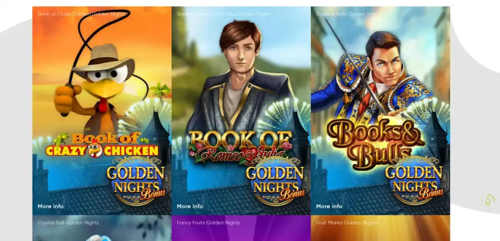 Ігри Gamomat із бонусом Golden Nights