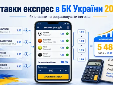 Ставки експрес в БК України 2026: як ставити та розраховувати виграш