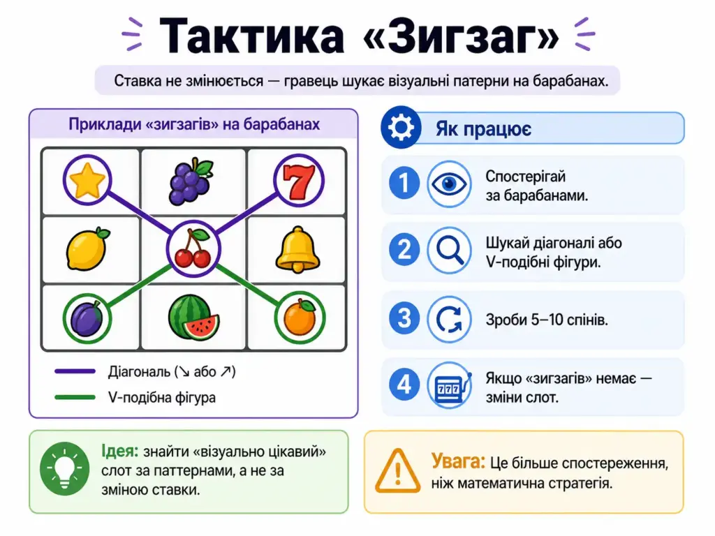 Інфографіка тактики Зигзаг