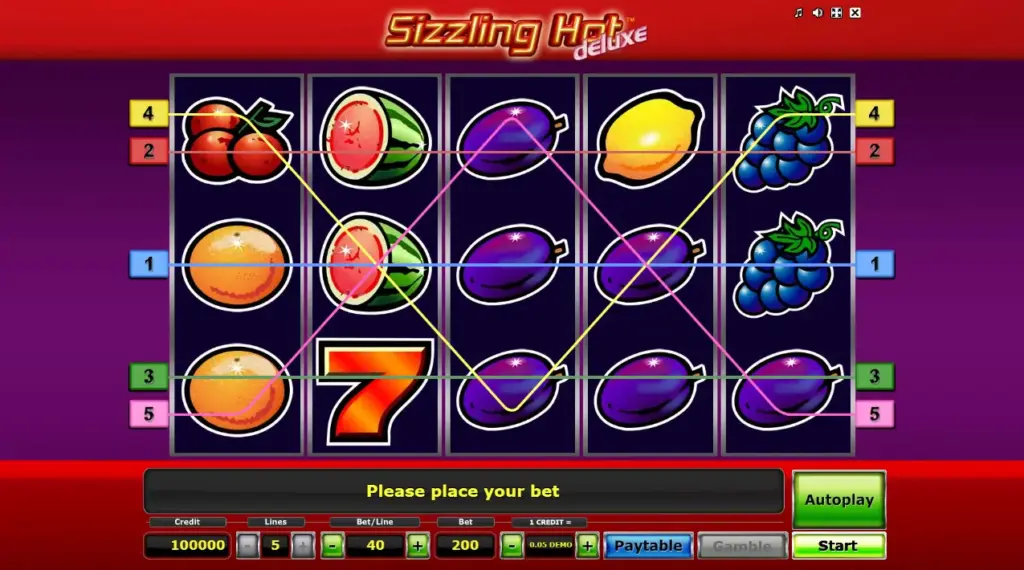 Игровой автомат Sizzling Hot Deluxe