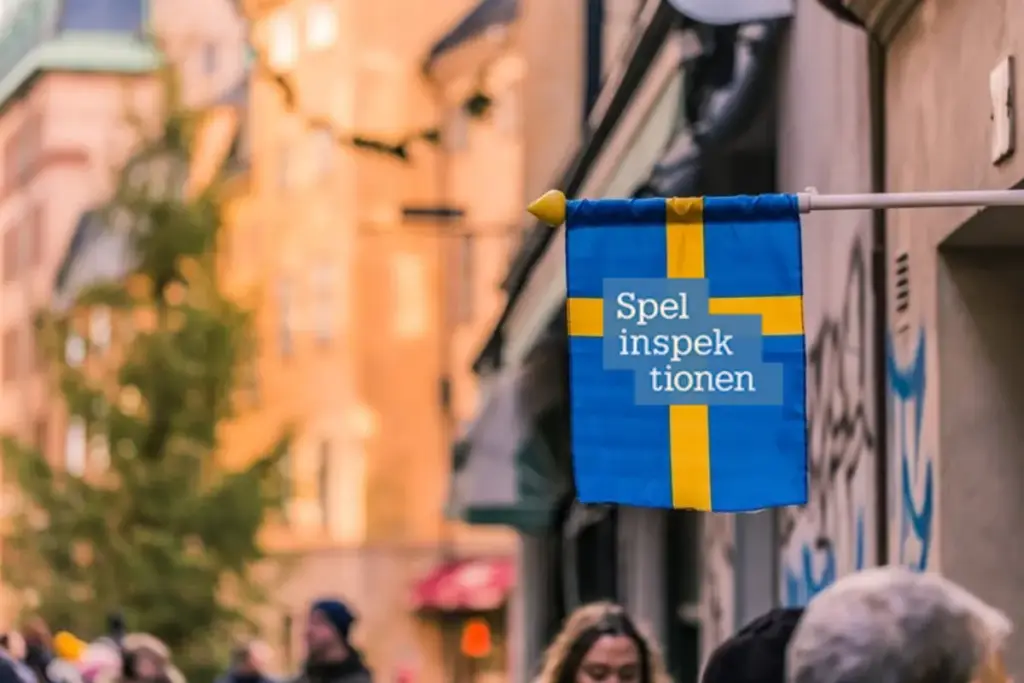 Вивіска Spelinspektionen у Швеції