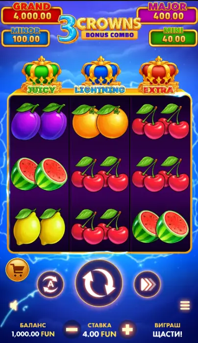 3 Crown Bonus Combo на iOS та Android